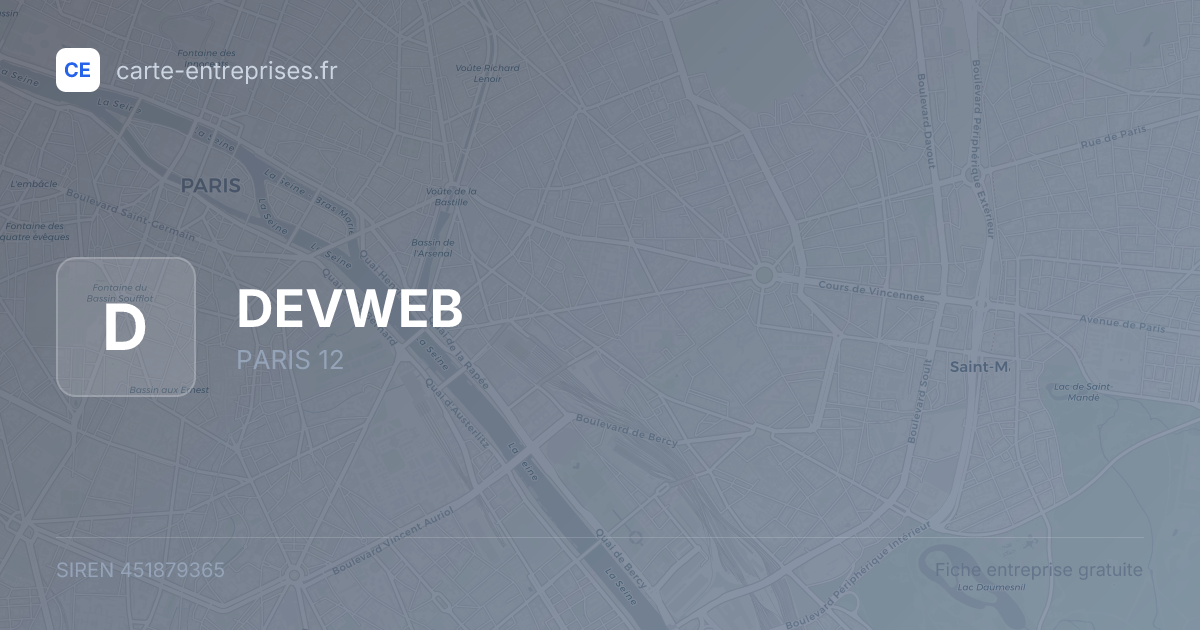 DEVWEB — 451879365 — fiche entreprise