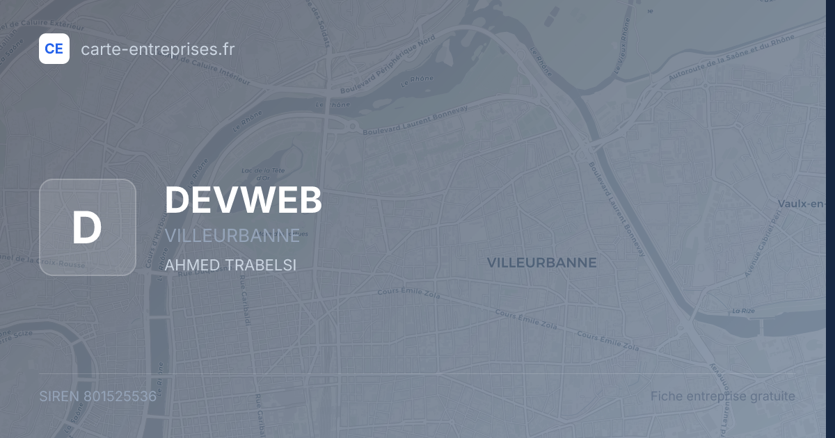 DEVWEB — 801525536 — fiche entreprise