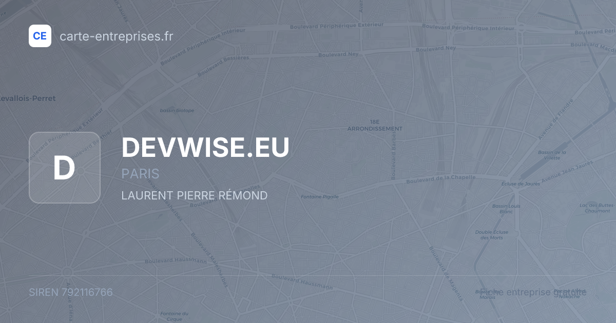 DEVWISE.EU — 792116766 — fiche entreprise