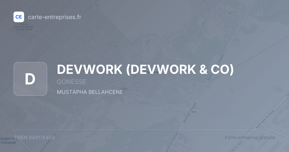 DEVWORK (DEVWORK & CO) — 849174404 — fiche entreprise
