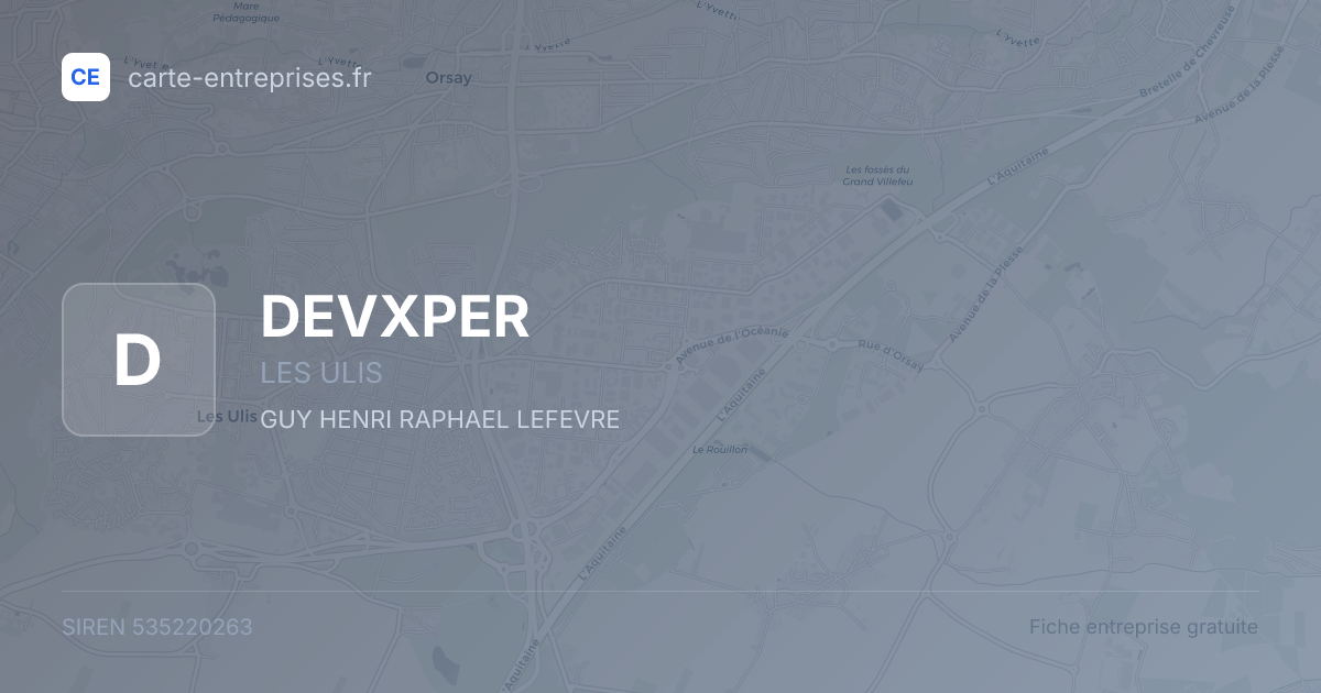DEVXPER — 535220263 — fiche entreprise
