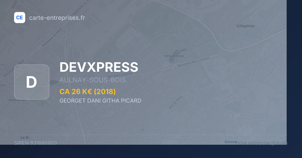 DEVXPRESS — 831685920 — fiche entreprise