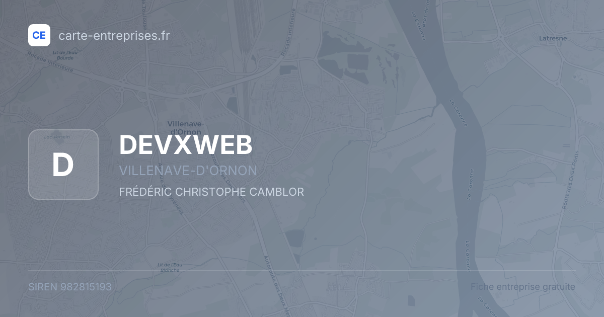 DEVXWEB — 982815193 — fiche entreprise