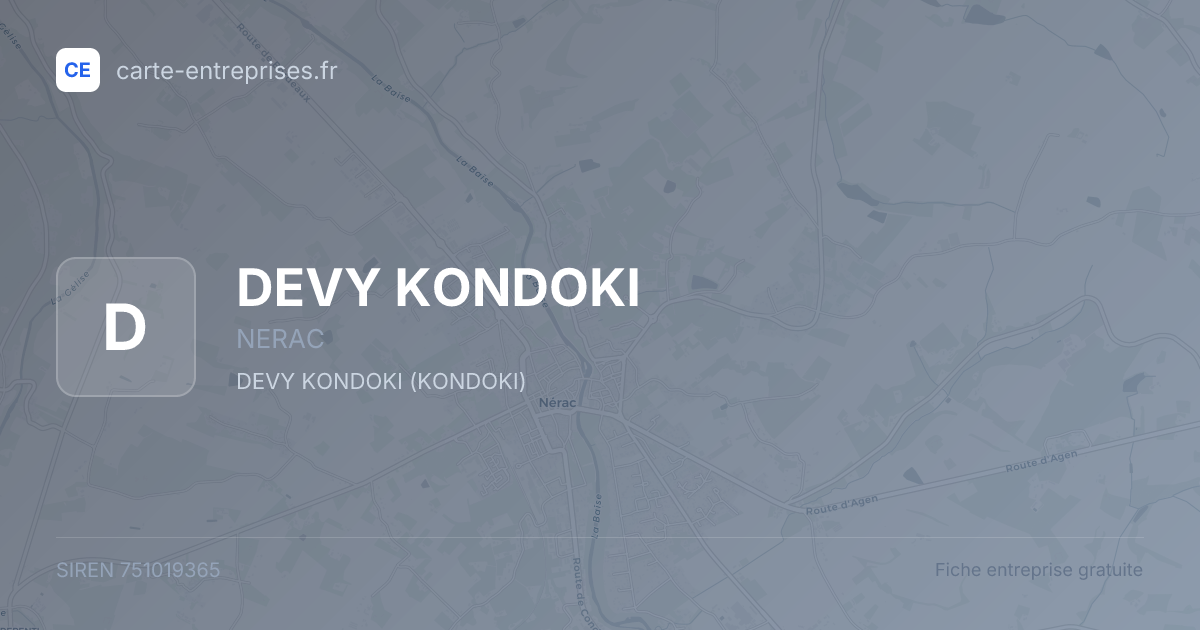 DEVY KONDOKI — 751019365 — fiche entreprise