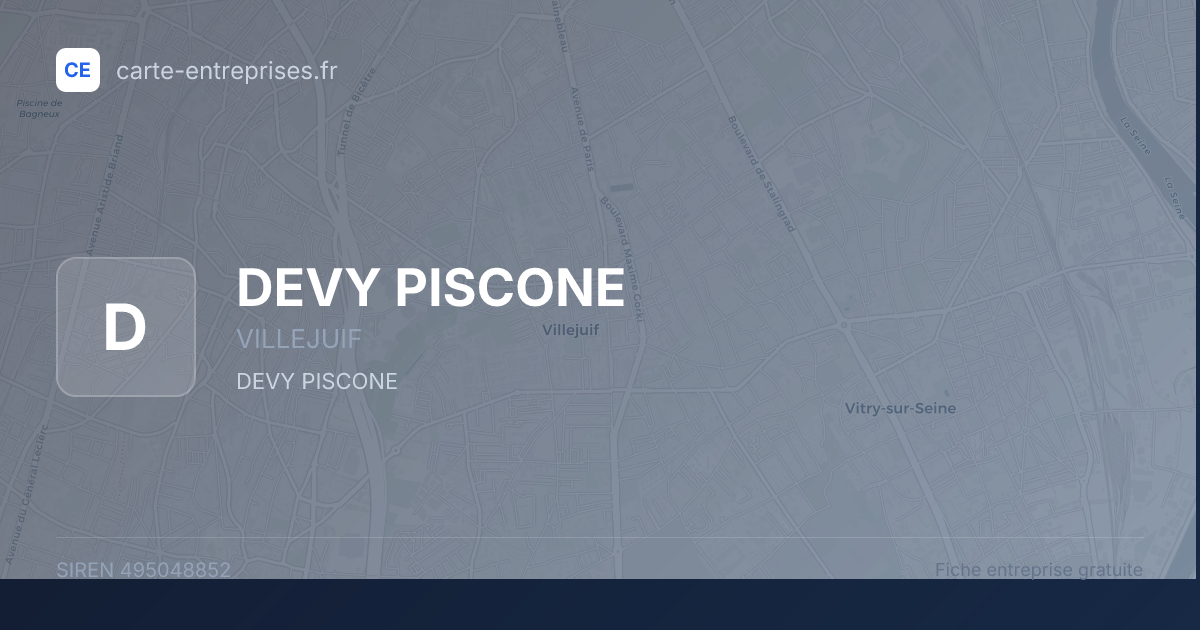 DEVY PISCONE — 495048852 — fiche entreprise