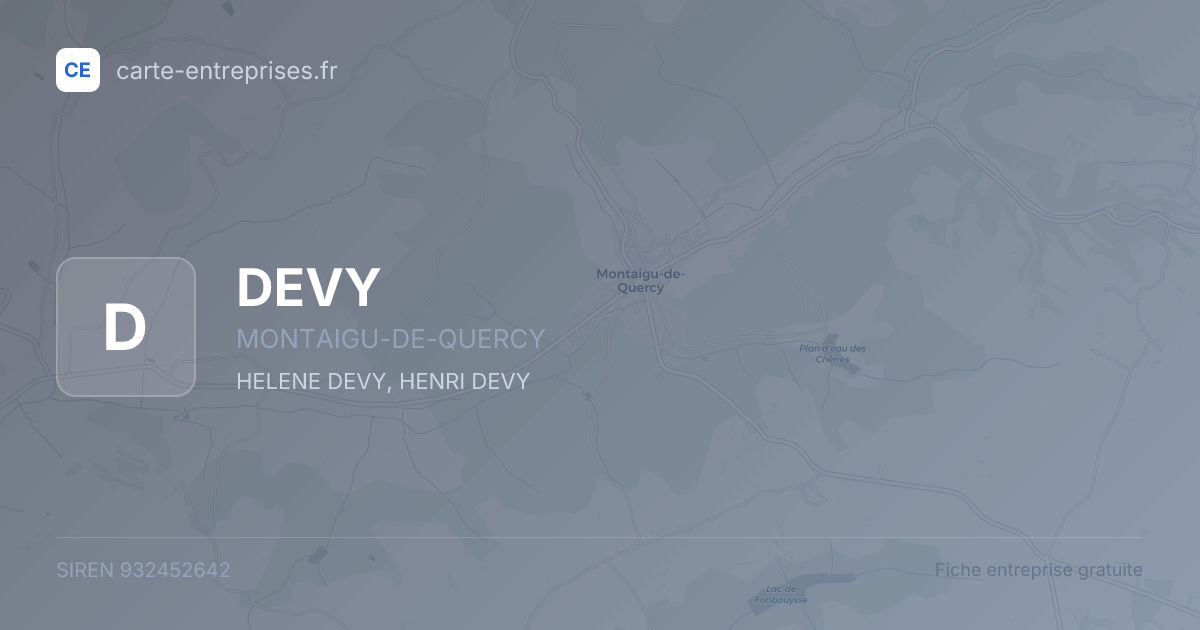 DEVY — 932452642 — fiche entreprise