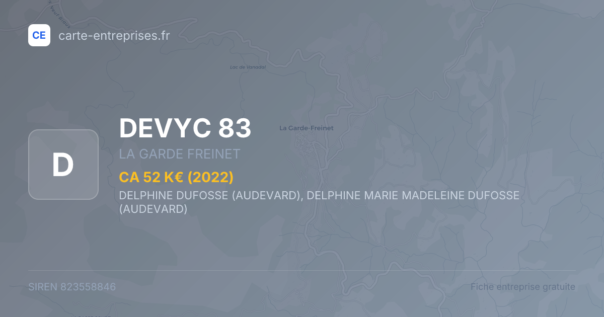 DEVYC 83 — 823558846 — fiche entreprise
