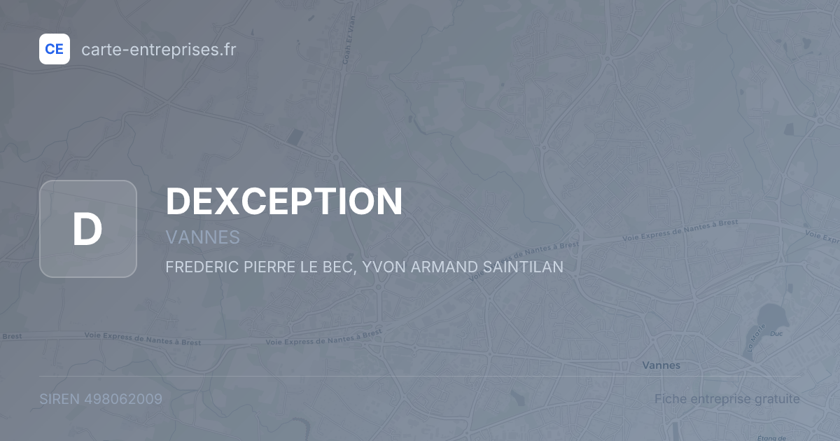DEXCEPTION — 498062009 — fiche entreprise