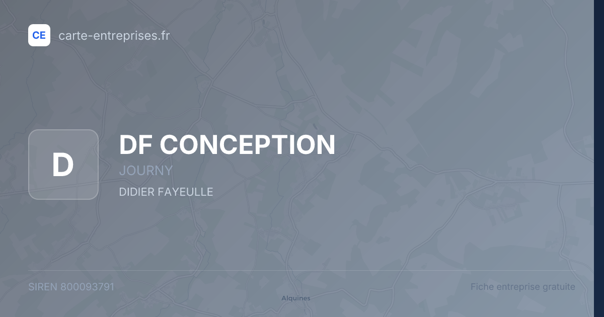 DF CONCEPTION — 800093791 — fiche entreprise