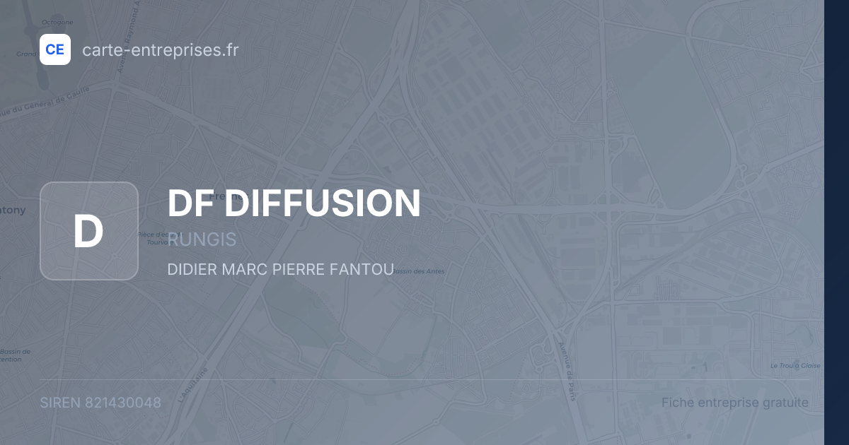 DF DIFFUSION — 821430048 — fiche entreprise