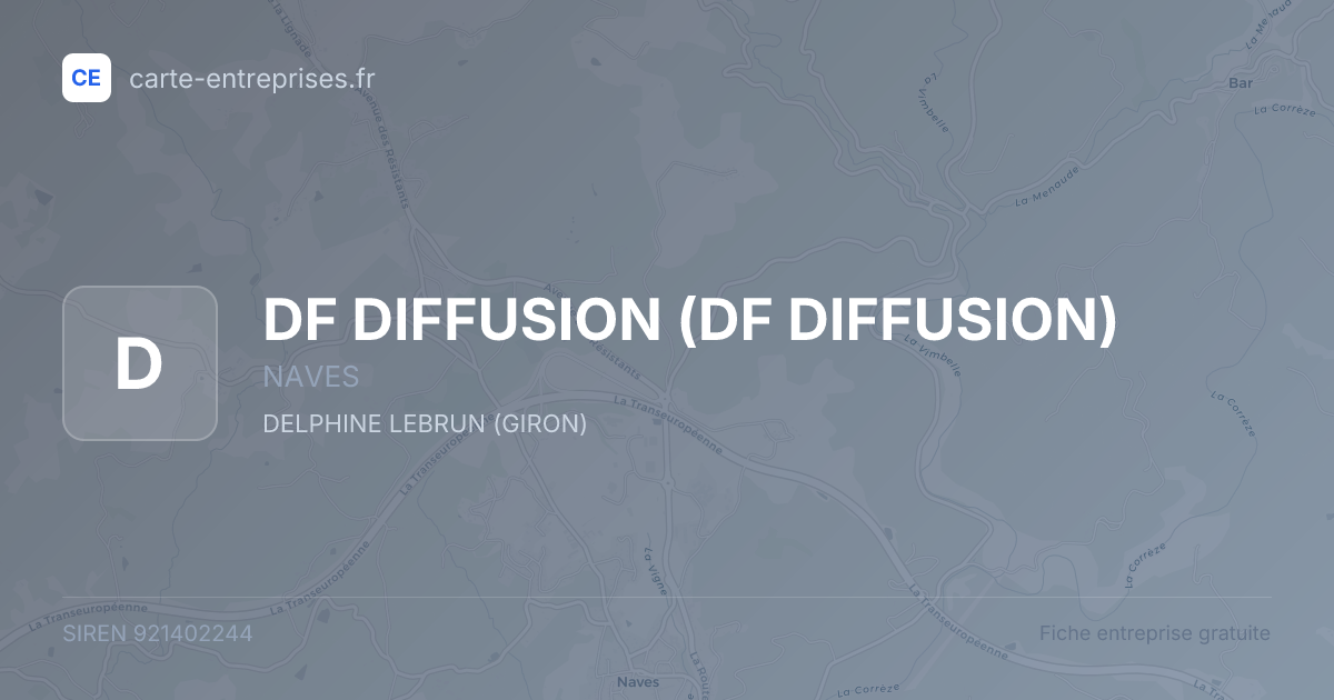 DF DIFFUSION — 921402244 — fiche entreprise