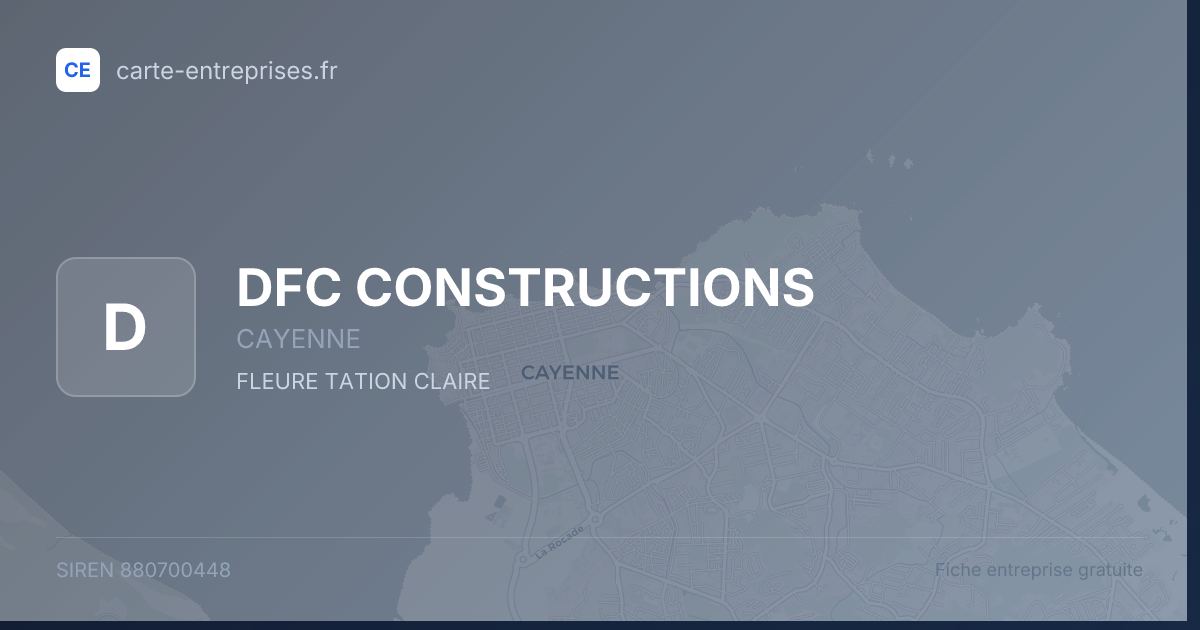 DFC CONSTRUCTIONS — 880700448 — fiche entreprise