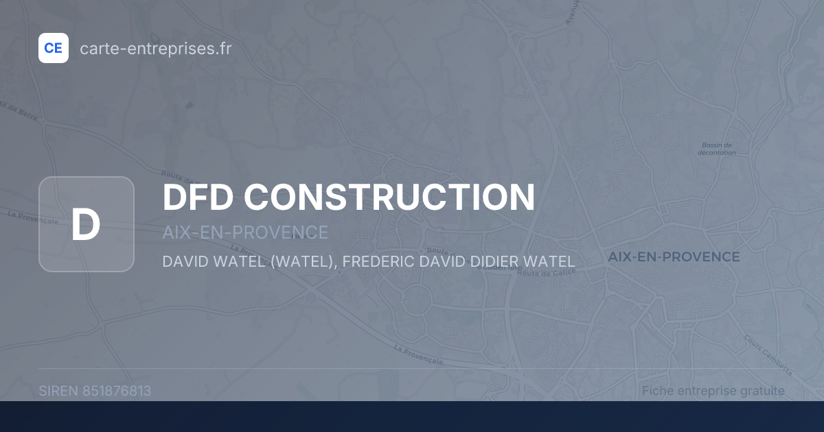 DFD CONSTRUCTION — 851876813 — fiche entreprise
