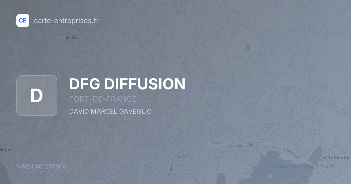 DFG DIFFUSION — 401287800 — fiche entreprise