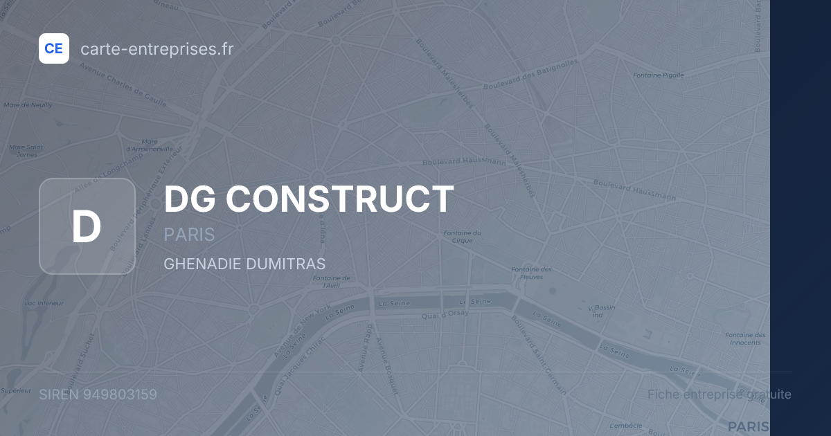 DG CONSTRUCT — 949803159 — fiche entreprise