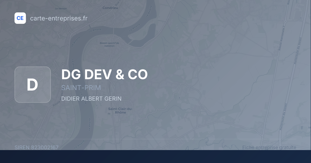 DG DEV & CO — 823002167 — fiche entreprise