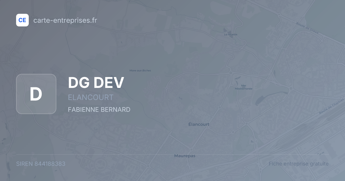 DG DEV — 844188383 — fiche entreprise