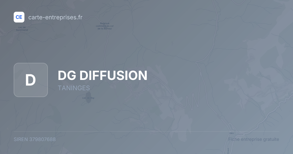 DG DIFFUSION — 379807688 — fiche entreprise