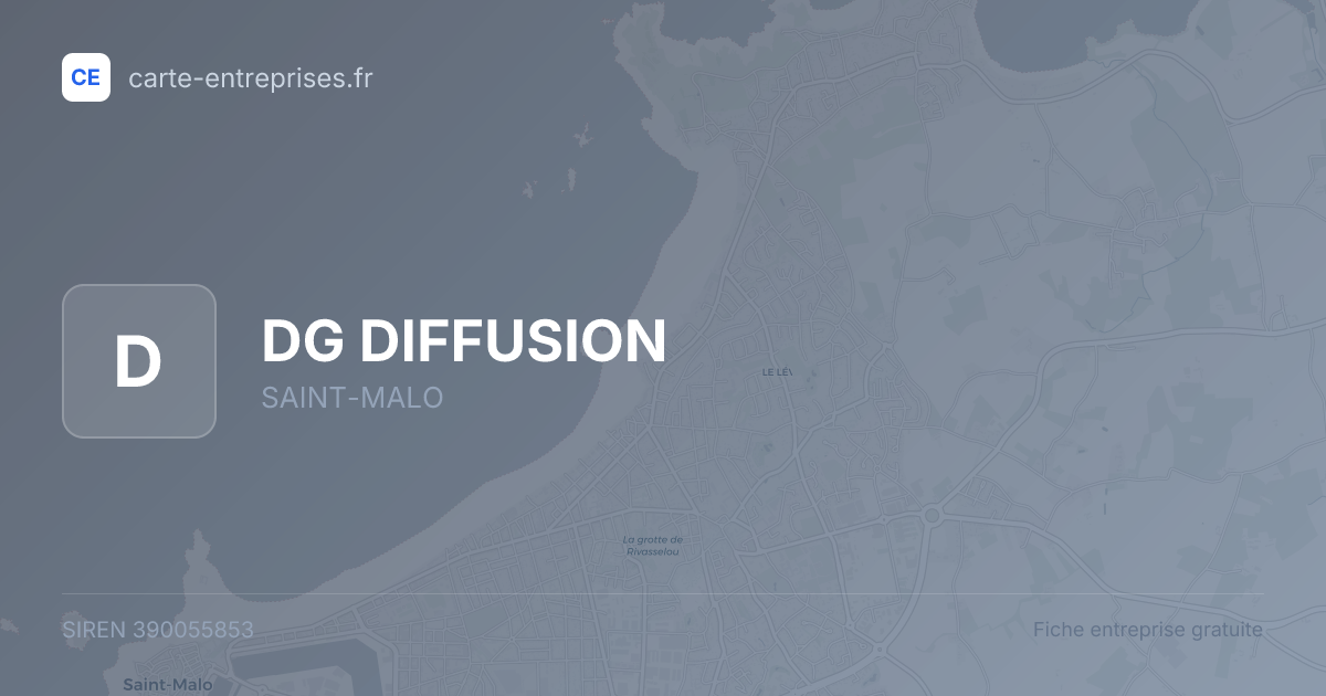 DG DIFFUSION — 390055853 — fiche entreprise