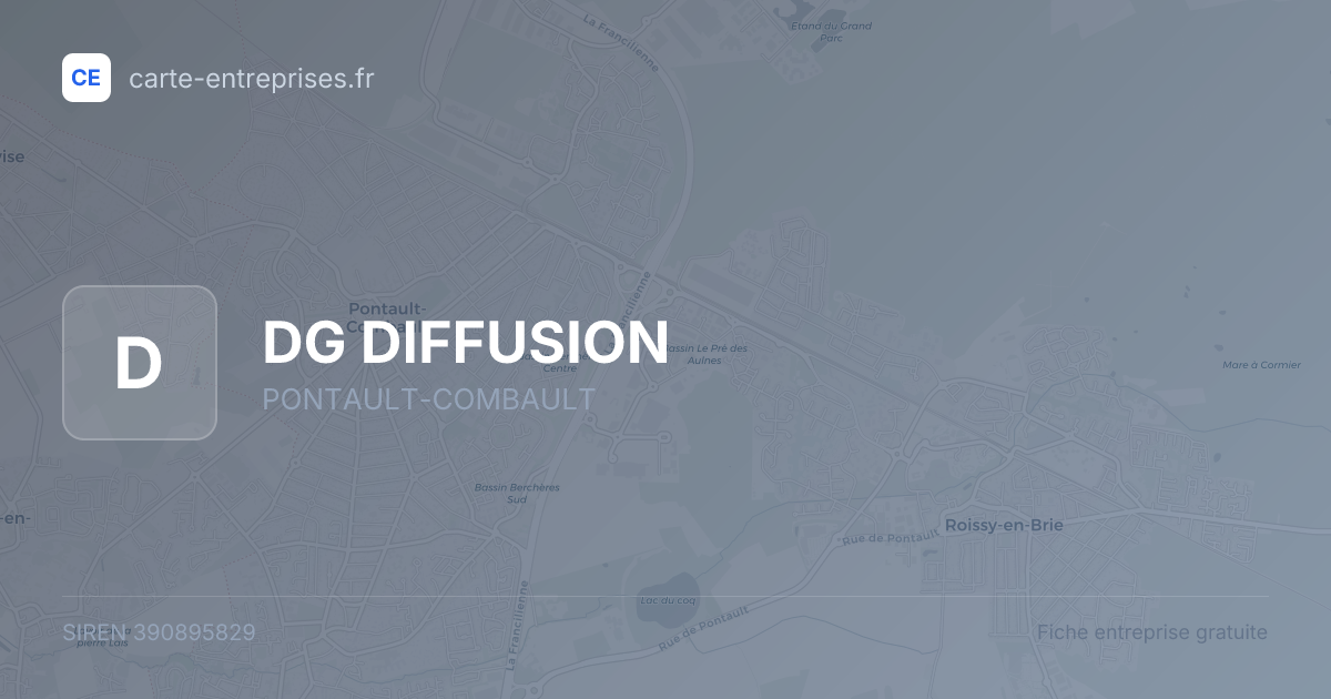 DG DIFFUSION — 390895829 — fiche entreprise
