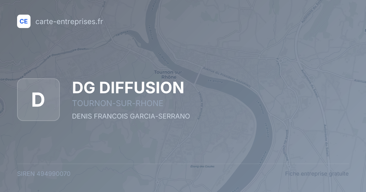 DG DIFFUSION — 494990070 — fiche entreprise