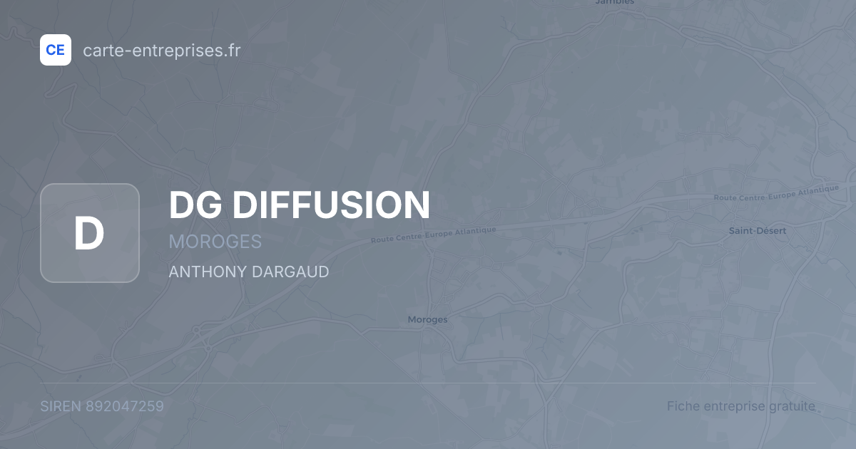 DG DIFFUSION — 892047259 — fiche entreprise