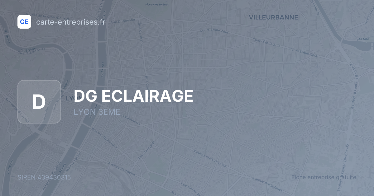 DG ECLAIRAGE — 439430315 — fiche entreprise