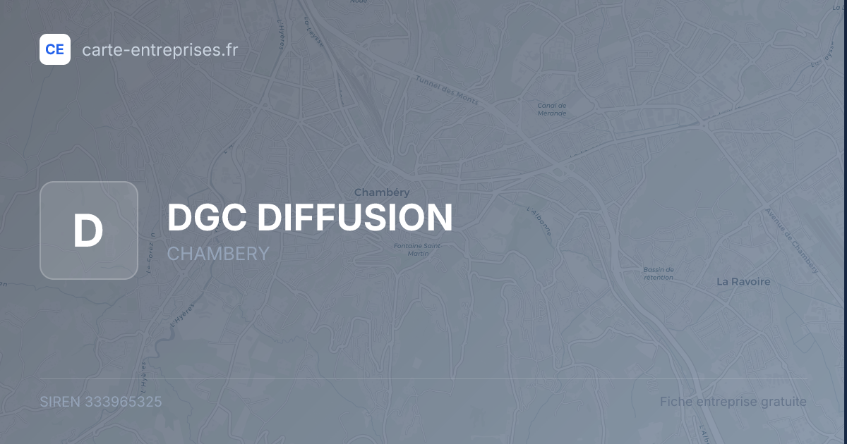 DGC DIFFUSION — 333965325 — fiche entreprise