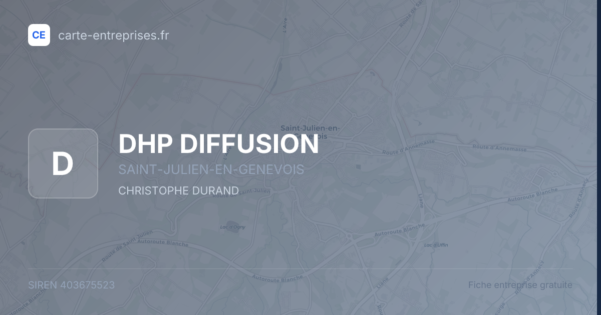 DHP DIFFUSION — 403675523 — fiche entreprise