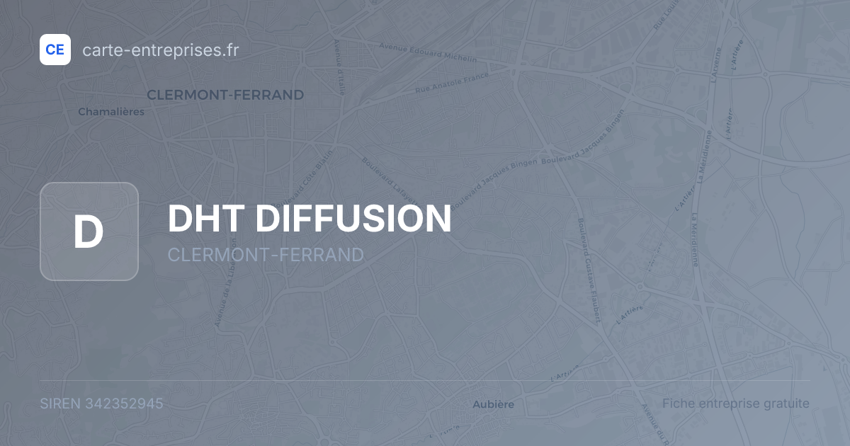 DHT DIFFUSION — 342352945 — fiche entreprise