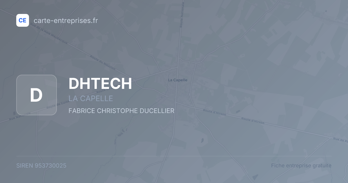 DHTECH — 953730025 — fiche entreprise