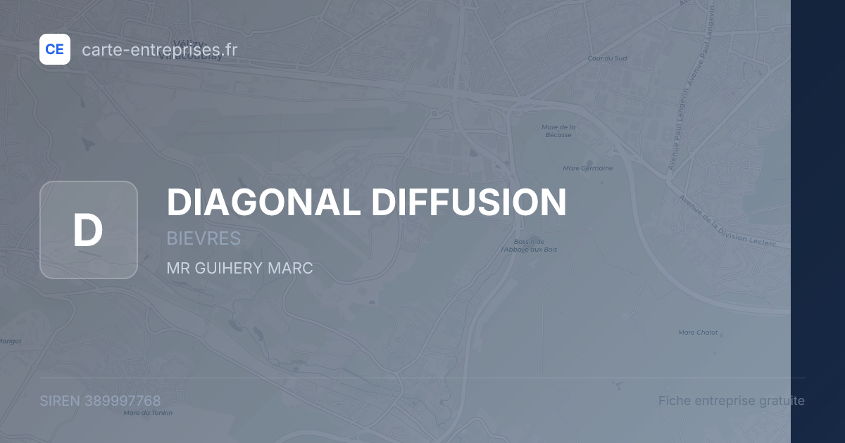 DIAGONAL DIFFUSION — 389997768 — fiche entreprise
