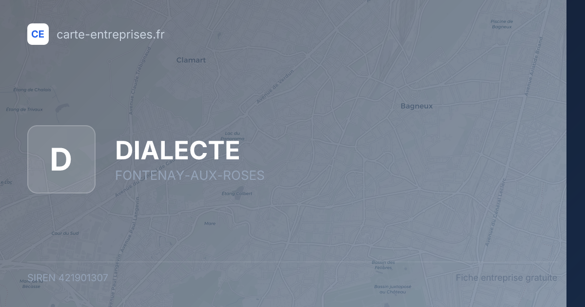 DIALECTE — 421901307 — fiche entreprise
