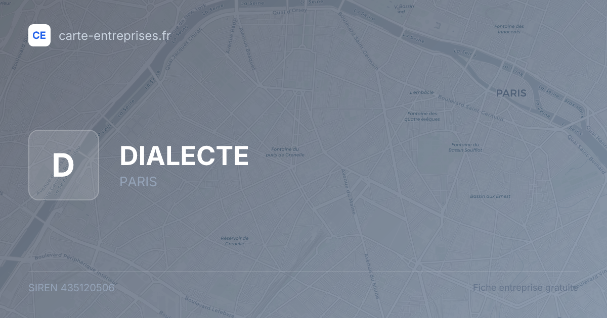 DIALECTE — 435120506 — fiche entreprise