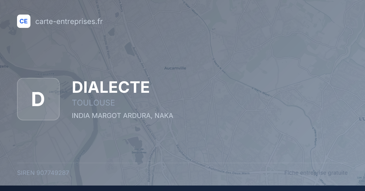 DIALECTE — 907749287 — fiche entreprise