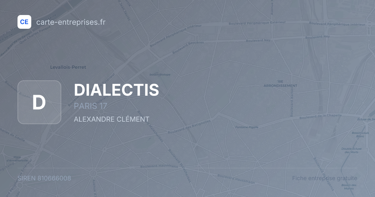 DIALECTIS — 810666008 — fiche entreprise