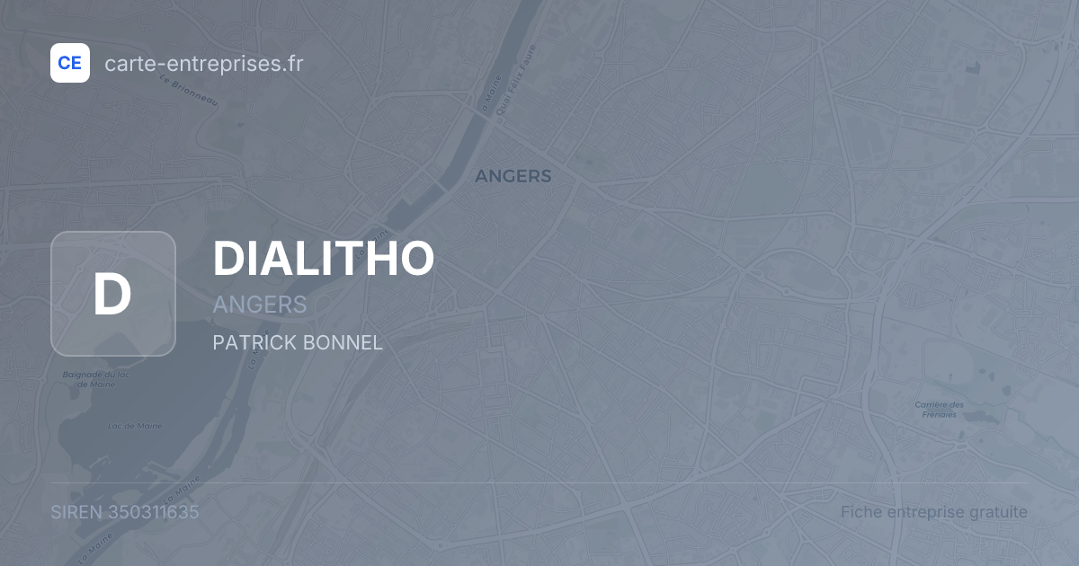 DIALITHO — 350311635 — fiche entreprise