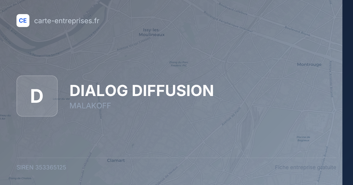 DIALOG DIFFUSION — 353365125 — fiche entreprise