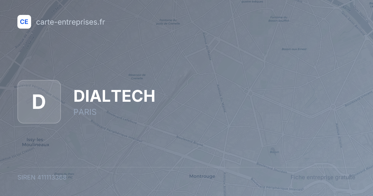 DIALTECH — 411113368 — fiche entreprise