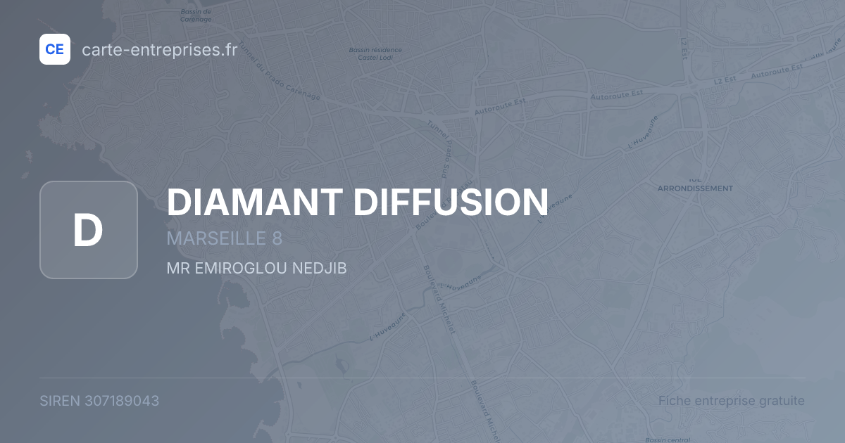 DIAMANT DIFFUSION — 307189043 — fiche entreprise