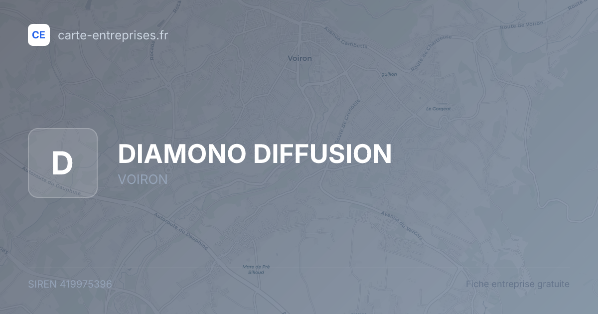 DIAMONO DIFFUSION — 419975396 — fiche entreprise