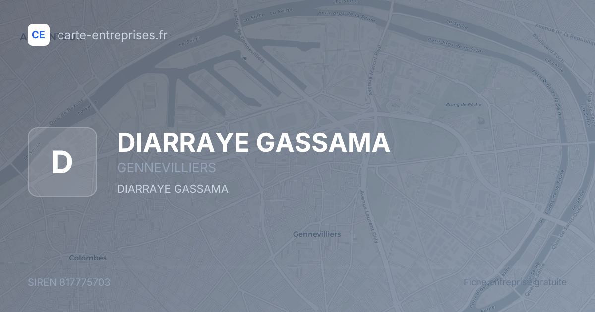 DIARRAYE GASSAMA — 817775703 — fiche entreprise