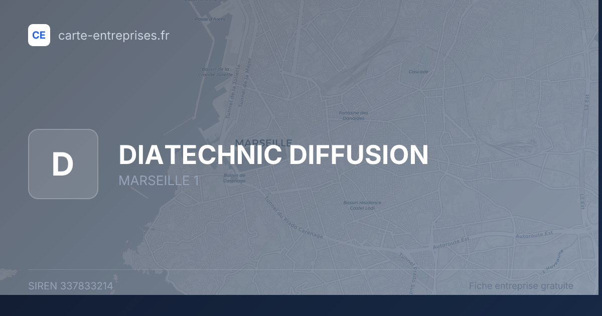 DIATECHNIC DIFFUSION — 337833214 — fiche entreprise
