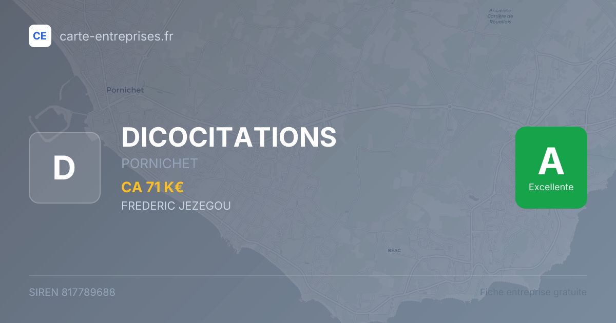 DICOCITATIONS — 817789688 — fiche entreprise
