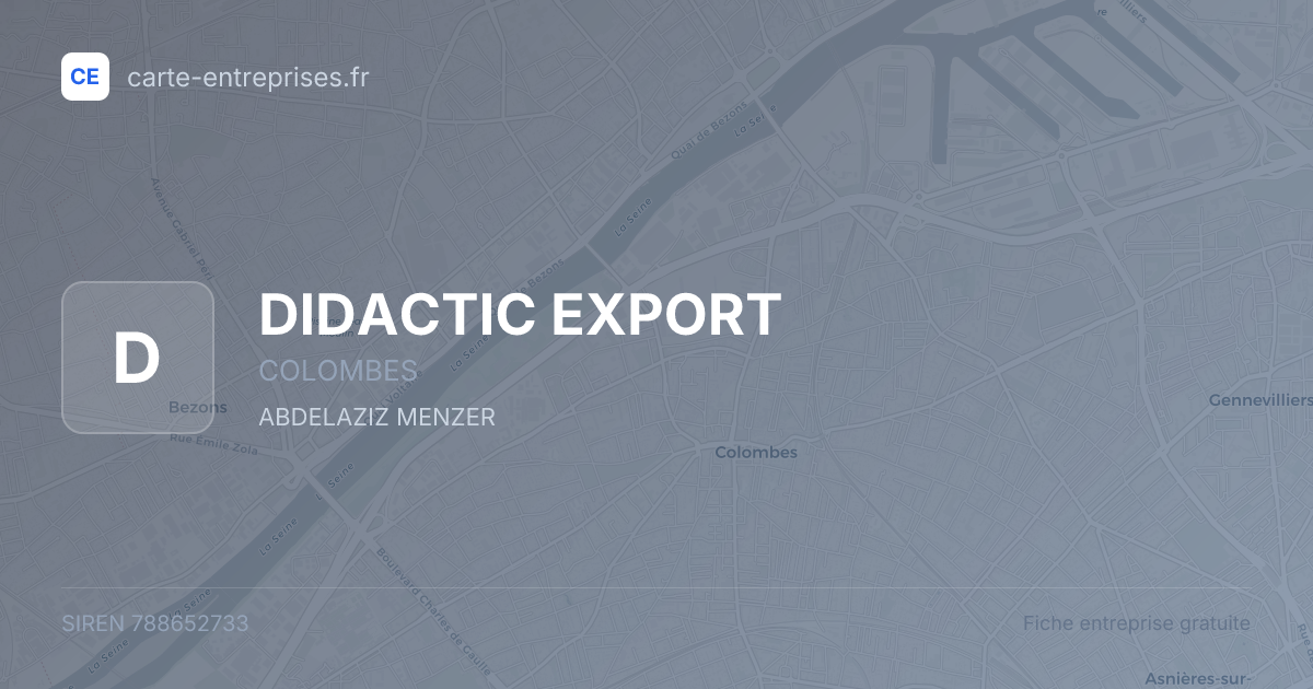 DIDACTIC EXPORT — 788652733 — fiche entreprise