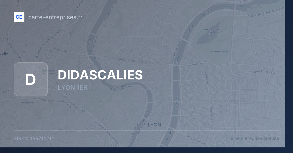 DIDASCALIES — 489714212 — fiche entreprise