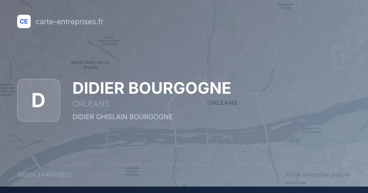 DIDIER BOURGOGNE — 344849872 — fiche entreprise