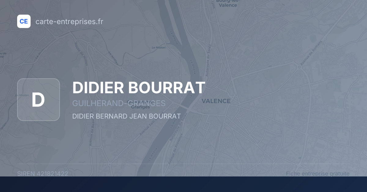 DIDIER BOURRAT — 421821422 — fiche entreprise