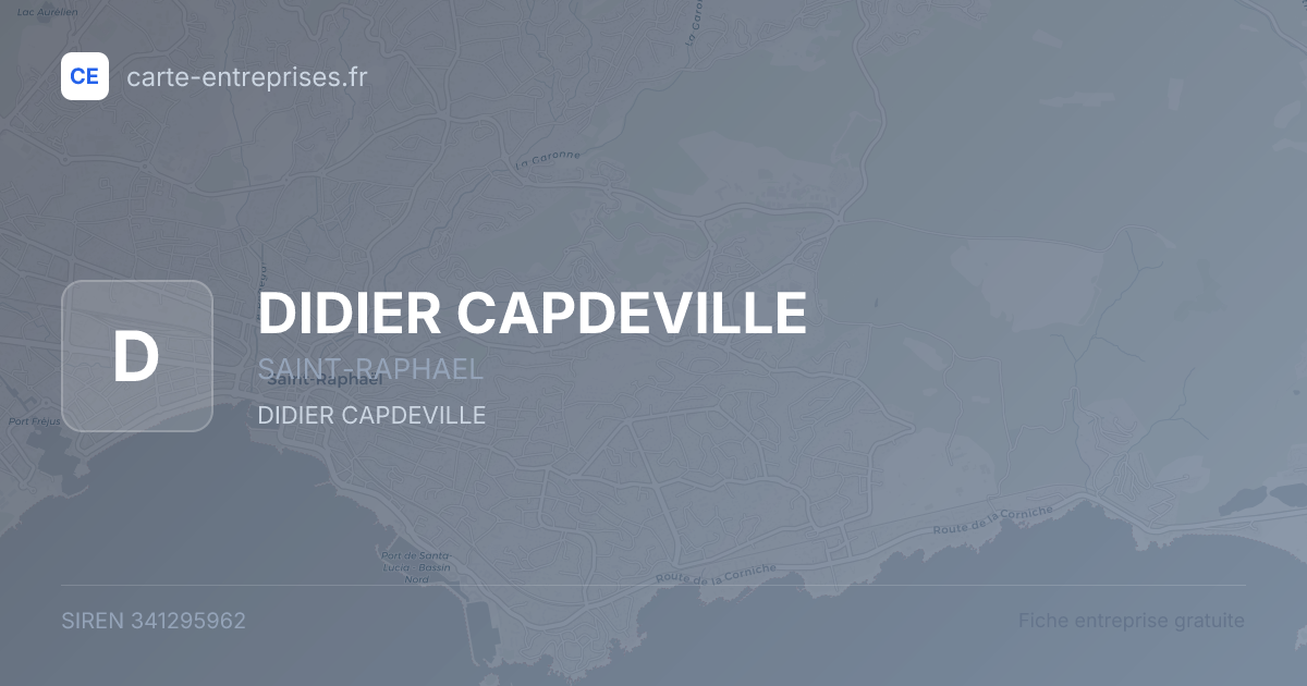 DIDIER CAPDEVILLE — 341295962 — fiche entreprise