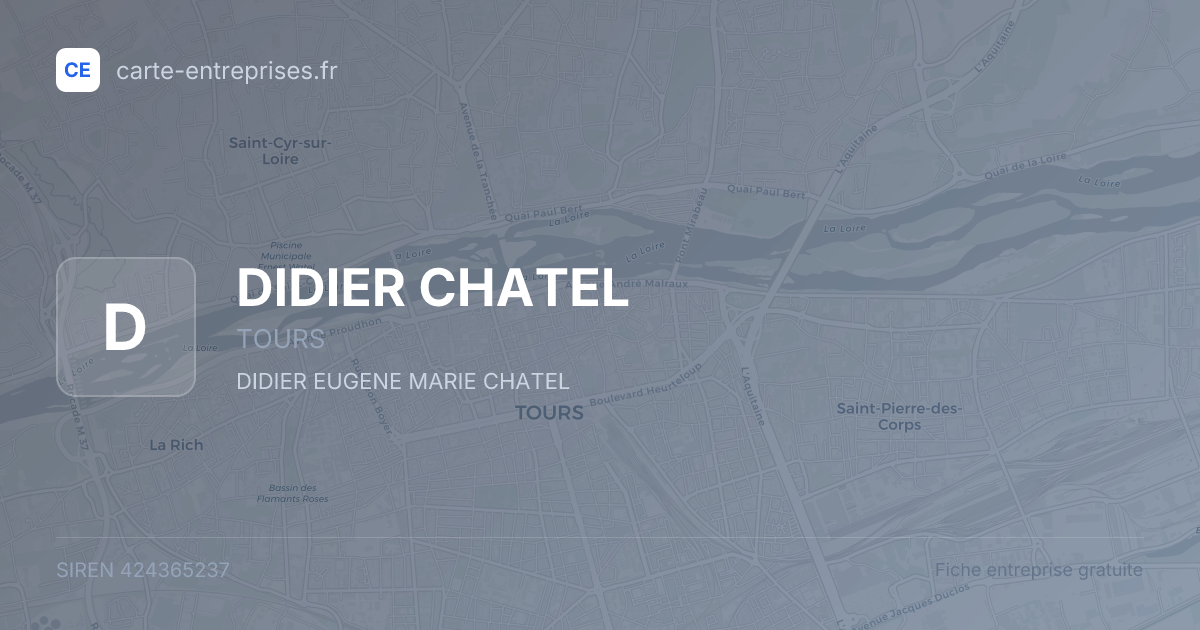 DIDIER CHATEL — 424365237 — fiche entreprise